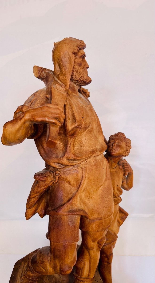 Guillaume Tell En Bois Sculpté -photo-3